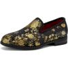 JITAI Velvet Boy’s Loafers Slip-On Dress Shoes Wedding Formal Tuxedo Shoes for Boys(Gold/17)