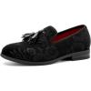 JITAI Velvet Boy’s Tassel Loafers Slip-On Dress Shoes Wedding Tuxedo Shoes for Baby(Black/21)