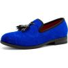 JITAI Velvet Boy’s Tassel Loafers Slip-On Dress Shoes Wedding Tuxedo Shoes for Baby(Blue/21)