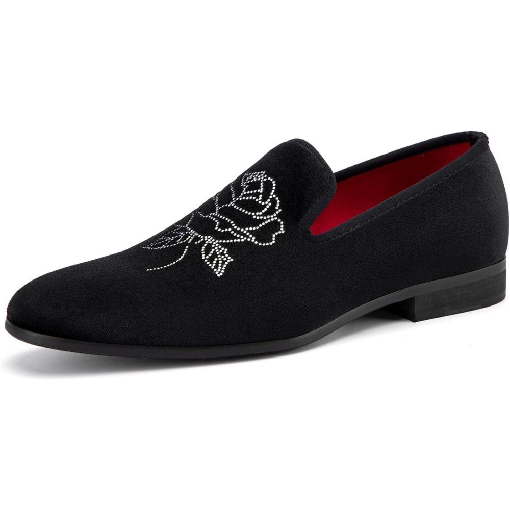 imageJITAI Men Loafers SlipOn Shoes for Men Fashion Dress Shoes Tuxedo ShoesBlack6751