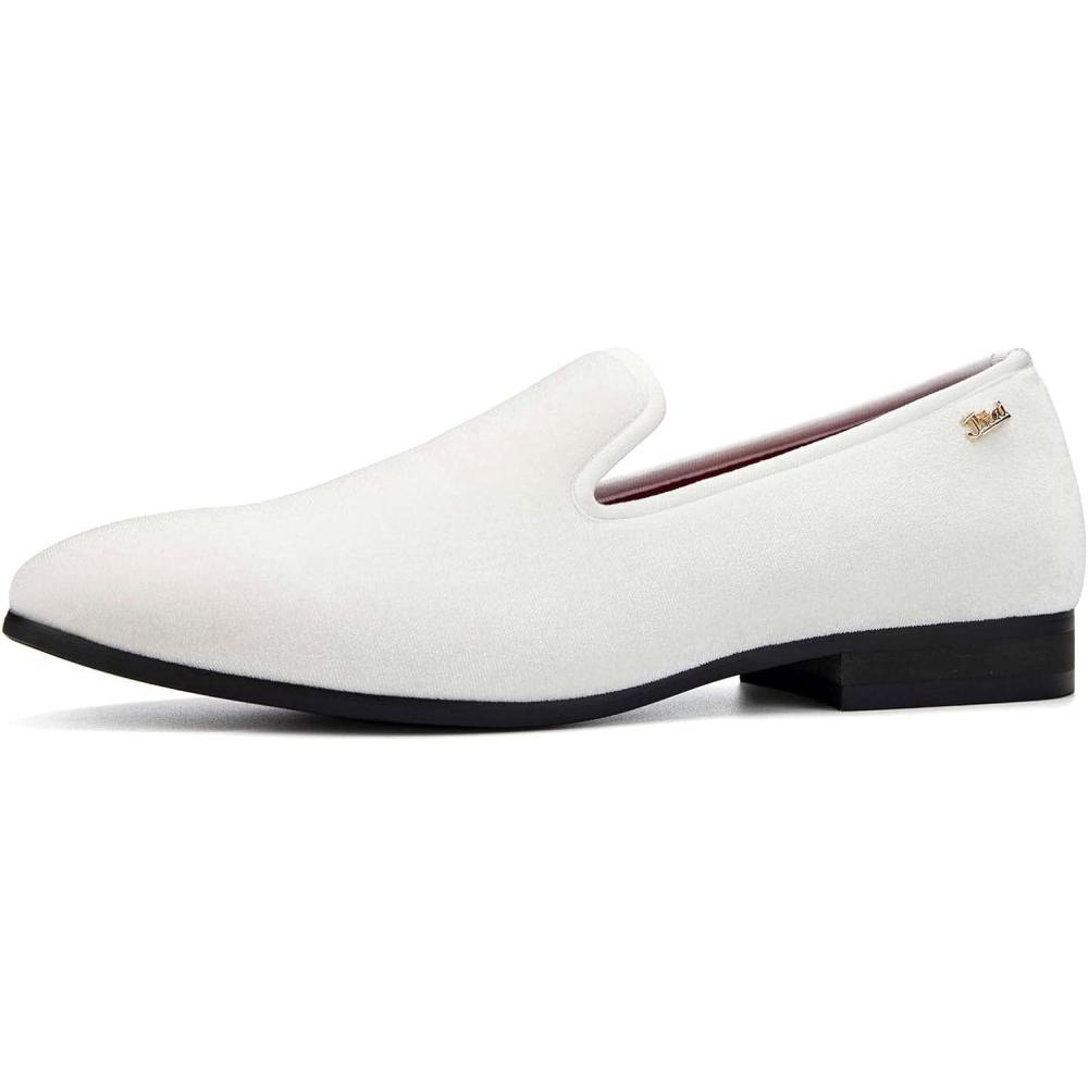 imageJITAI Men Loafers SlipOn Shoes for Men Fashion Dress Shoes Tuxedo ShoesWhite118