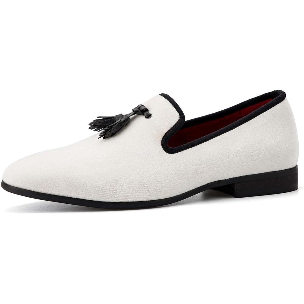 imageJITAI Mens Fashion Loafers Wedding Shoes Loafers for Men Party ShoesWhite129