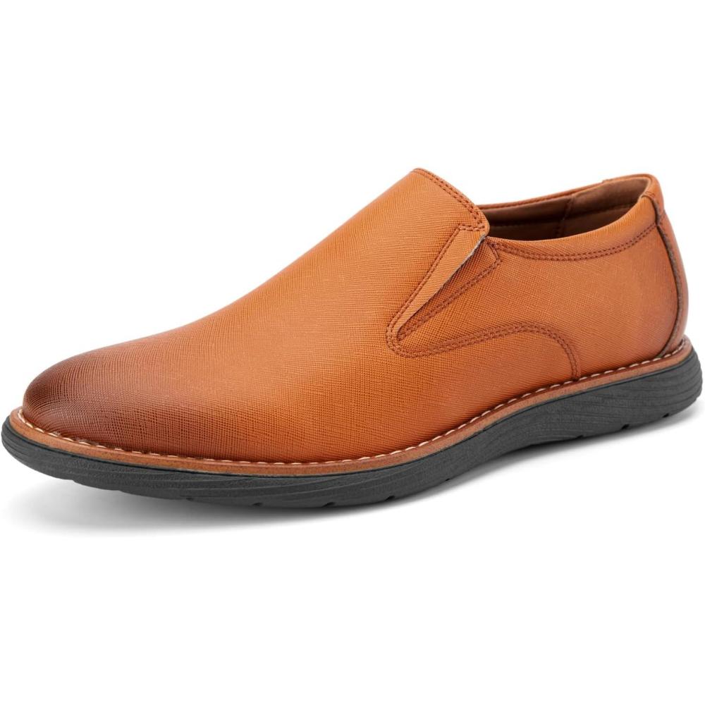 imageJITAI Mens Loafers Shoes Slip On Driving Shoes Casual Dress Loafer Business Fashion ShoesBrown05