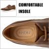 JITAI Men’s Casual Oxford Dress Shoes Classic Modern Business Lace-up Wingtip Shoes(Brown/06)