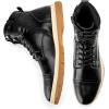 JITAI Men’s Dress Oxfords Lace-Up Boots, Comfortable Casual Hiking Winter Work Shoes with Rubber Sole(Black/02)