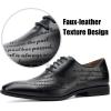 JITAI Mens Oxford Shoes Mens Casual Dress Shoes Lace Up Fashion Shoes Formal(Black/06)