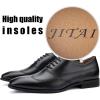JITAI Mens Oxford Shoes Mens Casual Dress Shoes Lace Up Fashion Shoes Formal(Black/07)