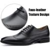 JITAI Mens Oxford Shoes Mens Casual Dress Shoes Lace Up Fashion Shoes Formal(Black/07)