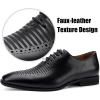 JITAI Mens Oxford Shoes Mens Casual Dress Shoes Lace Up Fashion Shoes Formal(Black/10)