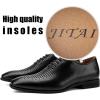JITAI Mens Oxford Shoes Mens Casual Dress Shoes Lace Up Fashion Shoes Formal(Black/10)
