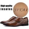 JITAI Mens Oxford Shoes Mens Casual Dress Shoes Lace Up Fashion Shoes Formal(Brown/06)