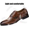 JITAI Mens Oxford Shoes Mens Casual Dress Shoes Lace Up Fashion Shoes Formal(Brown/06)