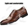 JITAI Mens Oxford Shoes Mens Casual Dress Shoes Lace Up Fashion Shoes Formal(Brown/07)