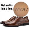 JITAI Mens Oxford Shoes Mens Casual Dress Shoes Lace Up Fashion Shoes Formal(Brown/07)
