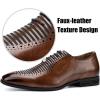 JITAI Mens Oxford Shoes Mens Casual Dress Shoes Lace Up Fashion Shoes Formal(Brown/10)