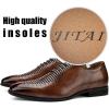 JITAI Mens Oxford Shoes Mens Casual Dress Shoes Lace Up Fashion Shoes Formal(Brown/10)