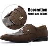JITAI Mens Oxford Shoes Mens Casual Dress Shoes Lace Up Fashion Shoes Formal(Brown/15)