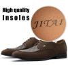 JITAI Mens Oxford Shoes Mens Casual Dress Shoes Lace Up Fashion Shoes Formal(Brown/15)