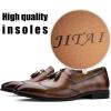 JITAI Mens Shoes – Casual Leather and Suede Penny Loafers for Men, Comfortable Low-Heels, Slip-On Dress Shoes for Wedding, Business, and Formal Events in Black or Brown(Brown/09)