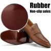 JITAI Mens Shoes – Casual Leather and Suede Penny Loafers for Men, Comfortable Low-Heels, Slip-On Dress Shoes for Wedding, Business, and Formal Events in Black or Brown(Brown/19)