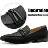 JITAI Mens Shoes – Casual Leather and Suede Penny Loafers for Men, Comfortable Low-Heels, Slip-On Dress Shoes for Wedding, Business, and Formal Events in Black or Brown(Black/20)