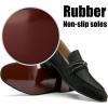 JITAI Mens Shoes – Casual Leather and Suede Penny Loafers for Men, Comfortable Low-Heels, Slip-On Dress Shoes for Wedding, Business, and Formal Events in Black or Brown(Black/20)
