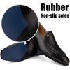 JITAI Mens Shoes – Casual Leather and Suede Penny Loafers for Men, Comfortable Low-Heels, Slip-On Dress Shoes for Wedding, Business, and Formal Events in Black or Brown(Black/01)
