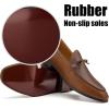 JITAI Mens Shoes – Casual Leather and Suede Penny Loafers for Men, Comfortable Low-Heels, Slip-On Dress Shoes for Wedding, Business, and Formal Events in Black or Brown(Brown/18)