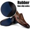 JITAI Mens Shoes – Casual Leather and Suede Penny Loafers for Men, Comfortable Low-Heels, Slip-On Dress Shoes for Wedding, Business, and Formal Events in Black or Brown(Brown/05)