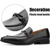 JITAI Mens Shoes – Casual Leather and Suede Penny Loafers for Men, Comfortable Low-Heels, Slip-On Dress Shoes for Wedding, Business, and Formal Events in Black or Brown(Black/02)