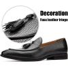 JITAI Mens Shoes – Casual Leather and Suede Penny Loafers for Men, Comfortable Low-Heels, Slip-On Dress Shoes for Wedding, Business, and Formal Events in Black or Brown(Black/03)