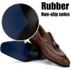 JITAI Mens Shoes – Casual Leather and Suede Penny Loafers for Men, Comfortable Low-Heels, Slip-On Dress Shoes for Wedding, Business, and Formal Events in Black or Brown(Brown/03)