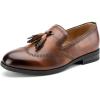 JITAI Boys Dress Leather Loafers – Slip-On Tuxedo Shoes for Formal Events, Prom, Luxury Moccasins, and Casual Wear(Brown-04)