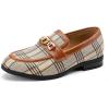 JITAI Boys Slip-On Leather Loafers – Luxury Dress, Casual & Tuxedo Shoes for Boys(Brown-03)