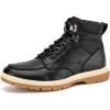 JITAI Men’s Dress Oxfords Lace-Up Boots, Comfortable Casual Hiking Winter Work Shoes with Rubber Sole(Black/01)