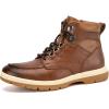 JITAI Men’s Dress Oxfords Lace-Up Boots, Comfortable Casual Hiking Winter Work Shoes with Rubber Sole(Brown/01)