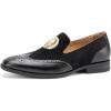JITAI Men’s Fashion Loafers Wedding Shoes Loafers for Men Party Shoes(Black/60)