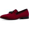 JITAI Men’s Fashion Loafers Wedding Shoes Loafers for Men Party Shoes(Red/129)