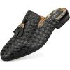 JITAI Men’s Mules – Slip-On Loafers, Casual Half Loafers, Backless Sandals(Black/05)
