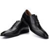 JITAI Mens Oxford Shoes Mens Casual Dress Shoes Lace Up Fashion Shoes Formal(Black/07)