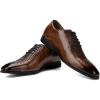 JITAI Mens Oxford Shoes Mens Casual Dress Shoes Lace Up Fashion Shoes Formal(Brown/10)