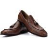 JITAI Mens Shoes – Casual Leather and Suede Penny Loafers for Men, Comfortable Low-Heels, Slip-On Dress Shoes for Wedding, Business, and Formal Events in Black or Brown(Brown/03)