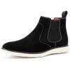 JITAI Suede Chelsea Ankle Boots for Men – Casual Elastic Mens Work Dress Boots – Stylish Chelsea Boots – Classic Mens Dress Boots(Black/03)