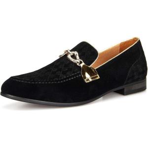 JITAI Men Loafers Slip-On Shoes for Men Fashion Dress Shoes Tuxedo Shoes(Black/11)