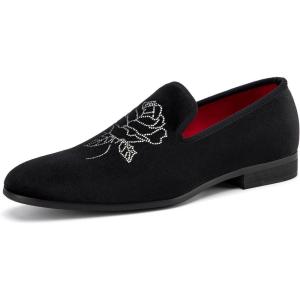 JITAI Men Loafers Slip-On Shoes for Men Fashion Dress Shoes Tuxedo Shoes(Black/6751)