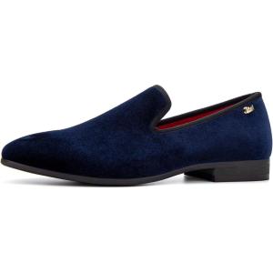 JITAI Men Loafers Slip-On Shoes for Men Fashion Dress Shoes Tuxedo Shoes(Blue/118)