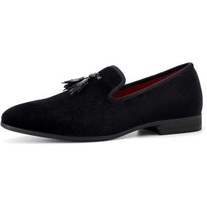 JITAI Men’s Fashion Loafers Wedding Shoes Loafers for Men Party Shoes(Black/129)