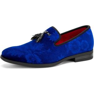 JITAI Men’s Fashion Loafers Wedding Shoes Loafers for Men Party Shoes(Blue/30)