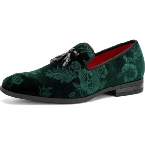 JITAI Men’s Fashion Loafers Wedding Shoes Loafers for Men Party Shoes(Green/30)