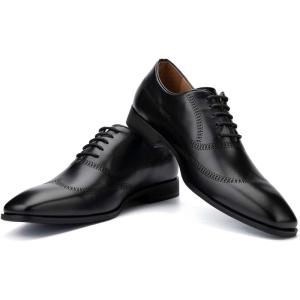 JITAI Mens Oxford Shoes Mens Casual Dress Shoes Lace Up Fashion Shoes Formal(Black/07)